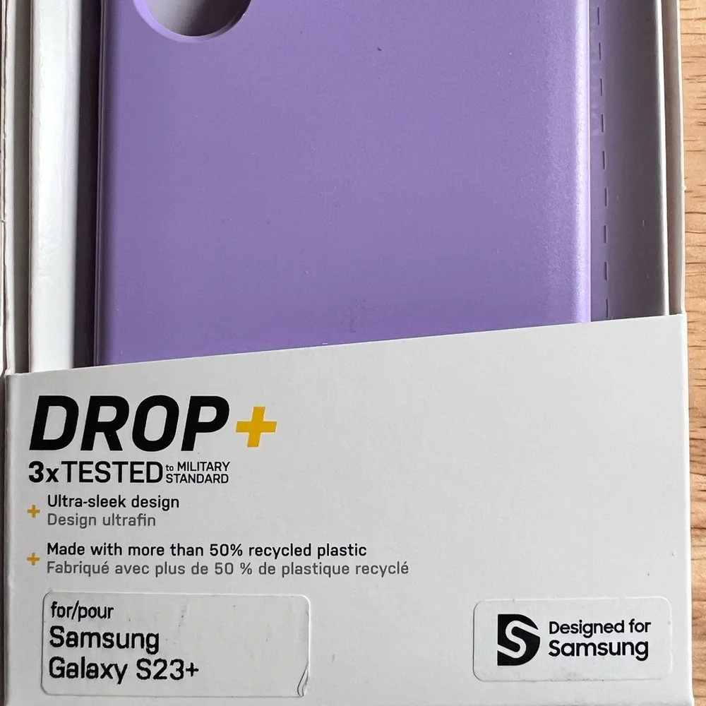 Lot of 2 OtterBox Symmetry Series Cases for Samsung Galaxy S23+ Clear Purple